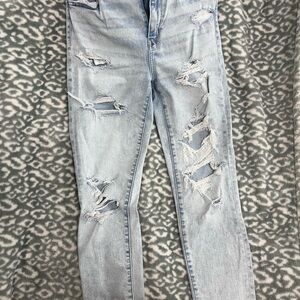 Distressed Light Blue Women's Jeans